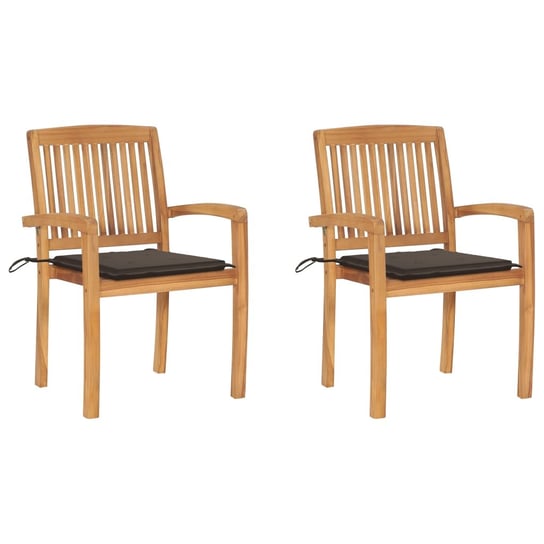 Krzesła ogrodowe VIDAXL, taupe, 60x57,5x90 cm, 2 szt. vidaXL