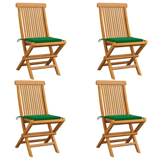 Krzesła ogrodowe VIDAXL, zielone, 47x60x89 cm,  4 szt. vidaXL