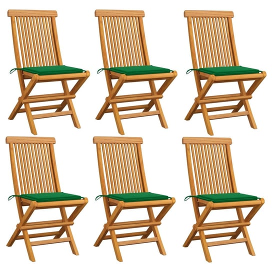 Krzesła ogrodowe VIDAXL, zielone, 47x60x89 cm,   6 szt. vidaXL