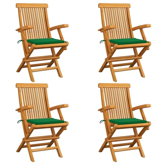 Krzesła ogrodowe VIDAXL, zielone, 55x60x89 cm, 4 szt. vidaXL