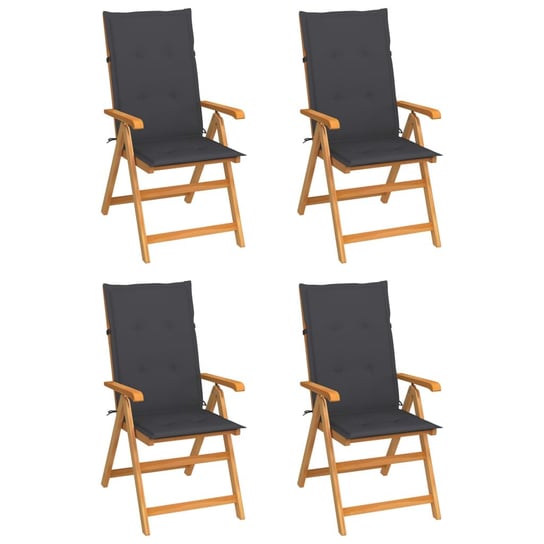 Krzesła ogrodowe z drewna tekowego, 4 szt., 7 usta Inna marka