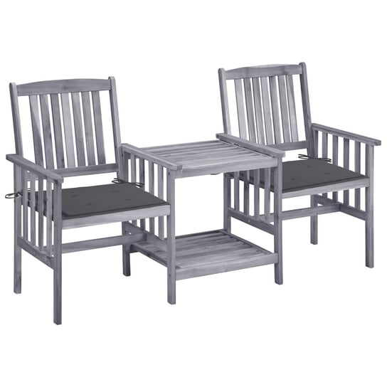 Krzesła ogrodowe z drewnem akacjowym, szary, 159x6 Inna marka