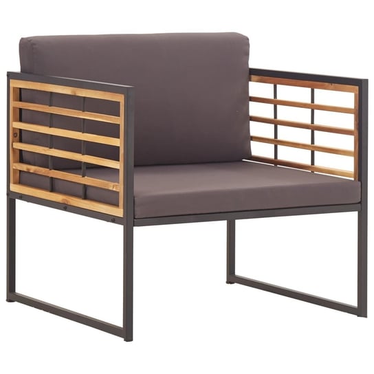 Krzesła ogrodowe z poduszkami, 2 szt., drewno akacjowe, szare vidaXL