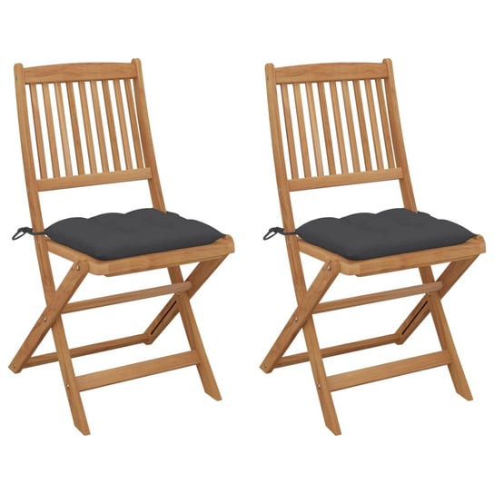 Krzesła ogrodowe z poduszkami - drewno akacjowe, s Zakito