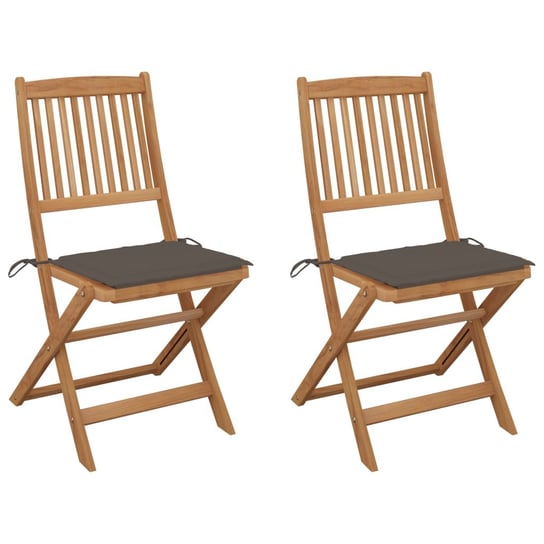 Krzesła ogrodowe z poduszkami, drewno akacjowe, sk Inna marka