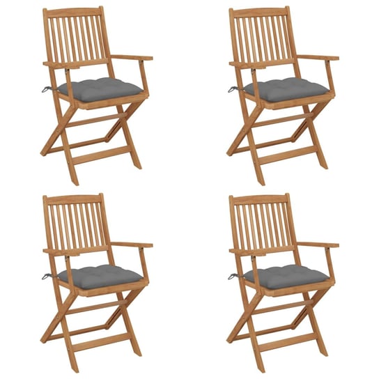 Krzesła ogrodowe z poduszkami, drewno akacjowe, sk Inna marka