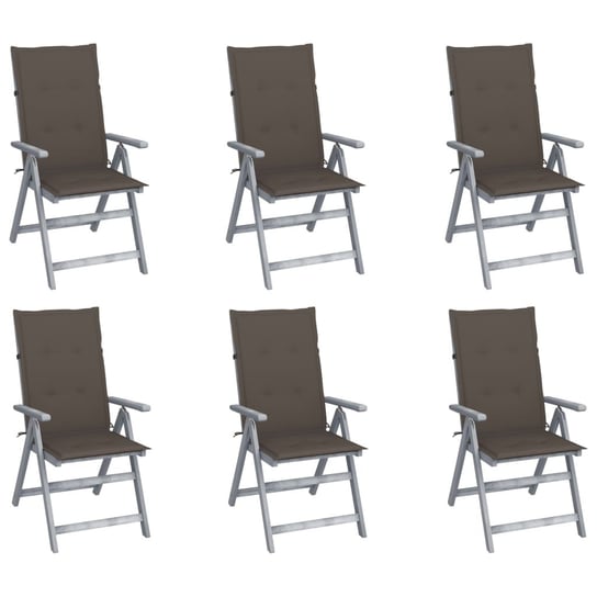 Krzesła ogrodowe z poduszkami, drewno akacjowe, sz Inna marka