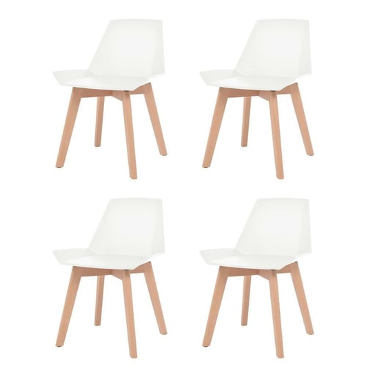 Krzesła PERVOI, białe, 4 szt., 53,5x54x73,5 cm vidaXL
