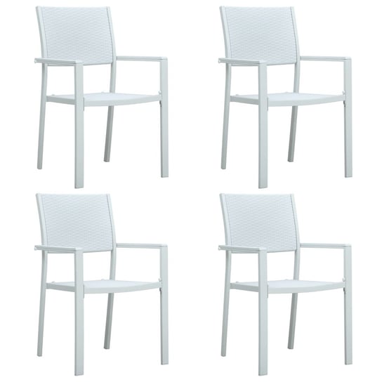 Krzesła plastikowe, białe, 58,5x53,5x88,5 cm Inna marka