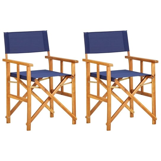 Krzesła reżyserskie VIDAXL, niebieskie, 2 szt. vidaXL