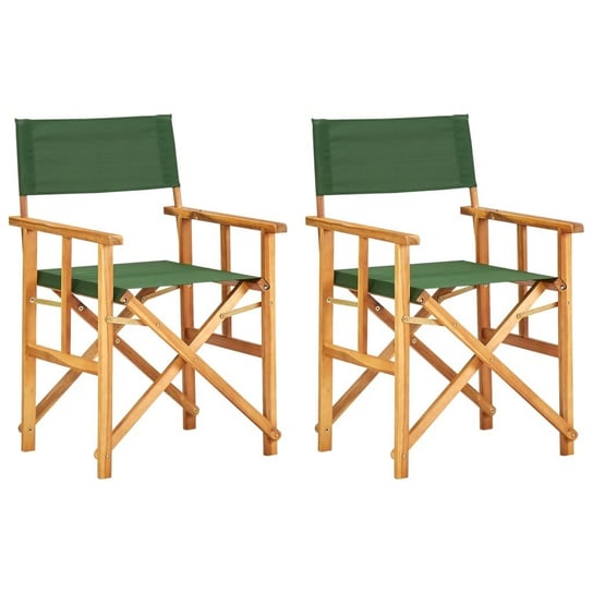 Krzesła reżyserskie VIDAXL, zielone, 2 szt. vidaXL