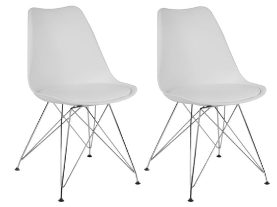 Krzesła skandynawskie Sofotel Kapra, białe, 2 szt., zestaw, 42x49x83 cm SOFOTEL
