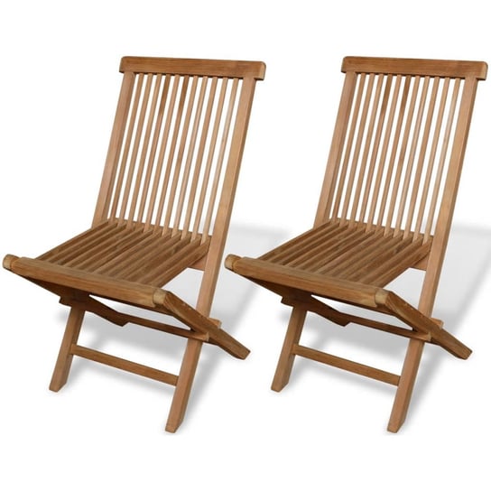 Krzesła składane VIDAXL, brązowe, 47x60x89 cm, 2 sztuki vidaXL