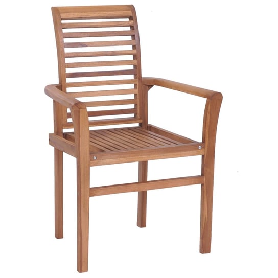 Krzesła stołowe, 4 szt., antracytowe poduszki, drewno tekowe vidaXL