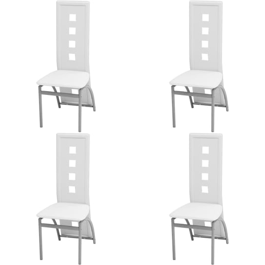 Krzesła stołowe 4 szt. białe 43x55,5x108 cm / AAALOE Inna marka