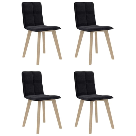 Krzesła stołowe, 4 szt., czarne, tapicerowane tkaniną vidaXL