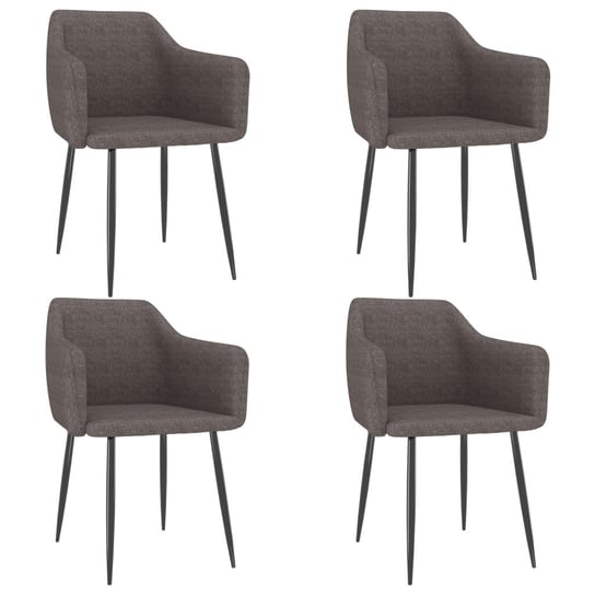 Krzesła stołowe, 4 szt., taupe, tapicerowane tkaniną vidaXL