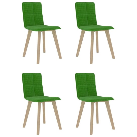 Krzesła stołowe, 4 szt., zielone, tapicerowane tkaniną vidaXL