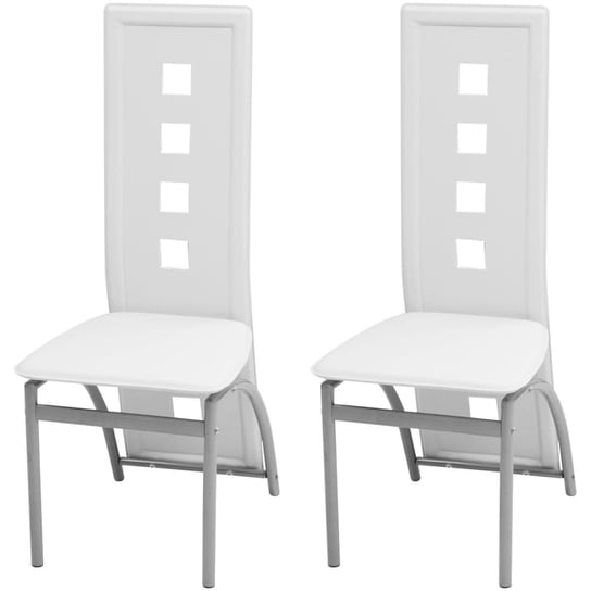 Krzesła stołowe białe 43x55,5x108 cm, skóra, 2 szt / AAALOE Inna marka