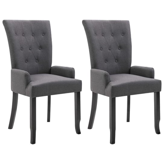 Krzesła stołowe, ciemnoszary, drewno dębowe, 54x56 / AAALOE Inna marka