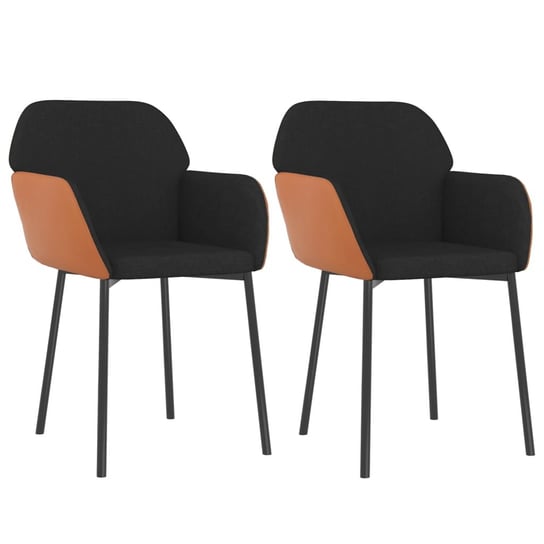 Krzesła stołowe czarno-brązowe 54x59x76 cm / AAALOE Inna marka