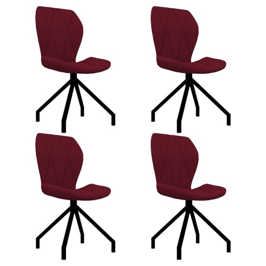 Krzesła stołowe czerwone, sztuczna skóra, 44,5x54x / AAALOE Inna marka