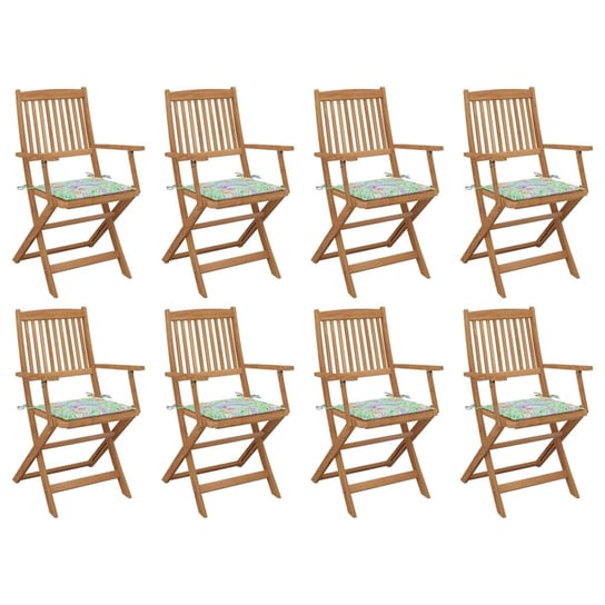 Krzesła stołowe drewniane 8 szt. + poduszki Inna marka