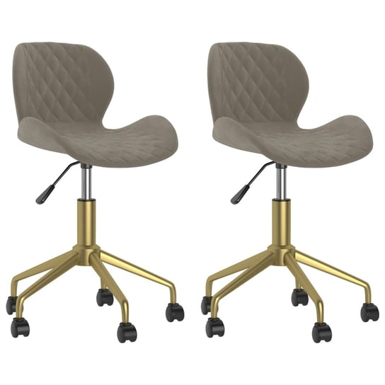 Krzesła stołowe obrotowe, aksamit, 39x51x(76,5-84, / AAALOE Inna marka