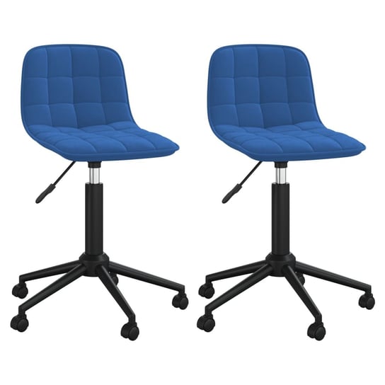 Krzesła stołowe obrotowe, aksamit, niebieskie, 42, / AAALOE Inna marka