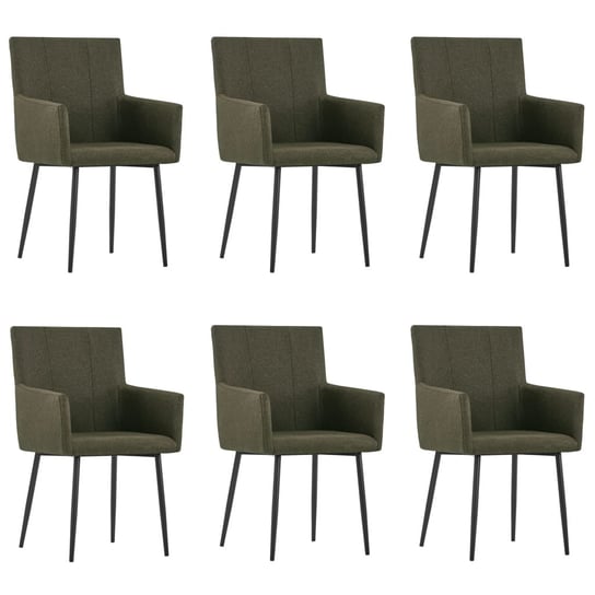 Krzesła stołowe tapicerowane, brązowe, 6 sztuk, 52 / AAALOE Inna marka
