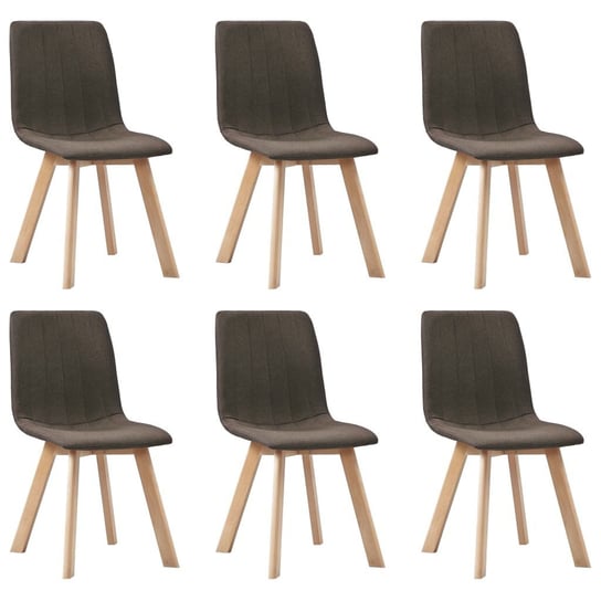Krzesła stołowe VIDA XL, brązowe, 45x57x89 cm, 6 szt. vidaXL