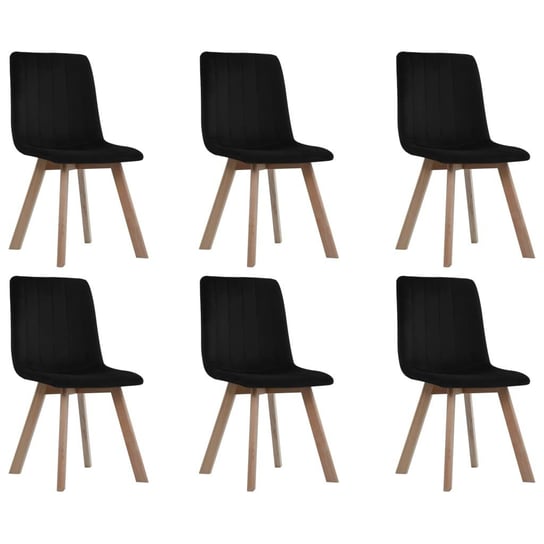 Krzesła stołowe VIDA XL, czarne, 45x57x89 cm, 6 szt. vidaXL