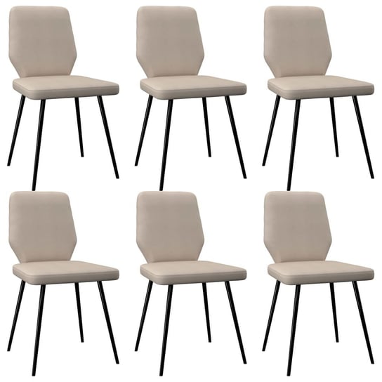 Krzesła stołowe VIDA XL, kremowe, 47x57x86 cm, 6 szt. vidaXL