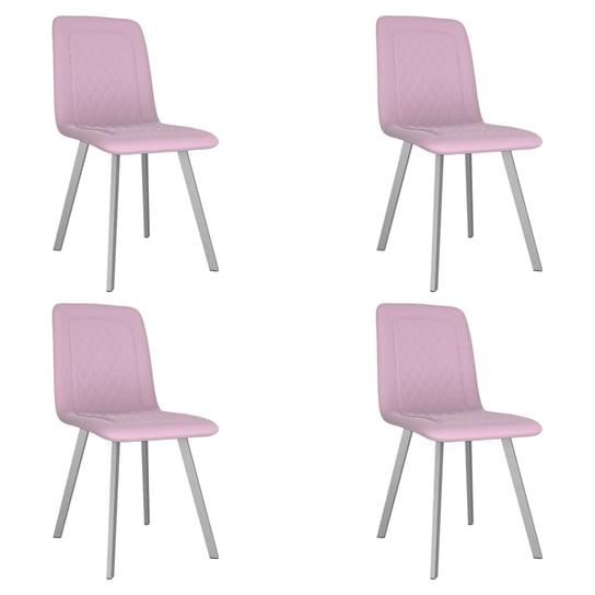 Krzesła stołowe VIDA XL, różowe, 45x75,7x90 cm, 4 szt. vidaXL