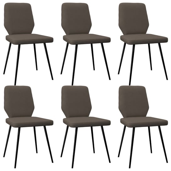 Krzesła stołowe VIDA XL, taupe, 47x57x86 cm, 6 szt. vidaXL