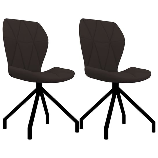 Krzesła stołowe vidaXL, 2 szt., brązowe, sztuczna skóra vidaXL