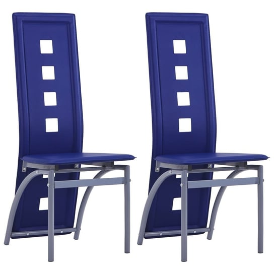 Krzesła stołowe vidaXL, 2 szt., niebieskie, sztuczna skóra vidaXL