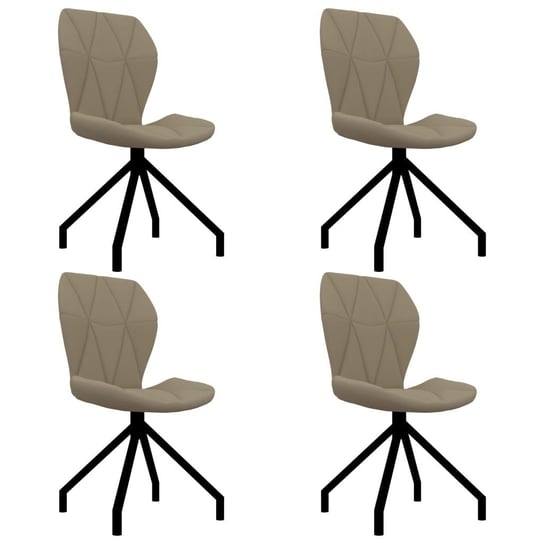 Krzesła stołowe vidaXL, 4 szt., cappuccino, sztuczna skóra vidaXL