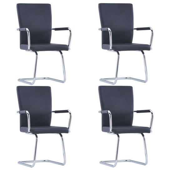 Krzesła stołowe vidaXL, 4 szt., czarne, sztuczna skóra vidaXL