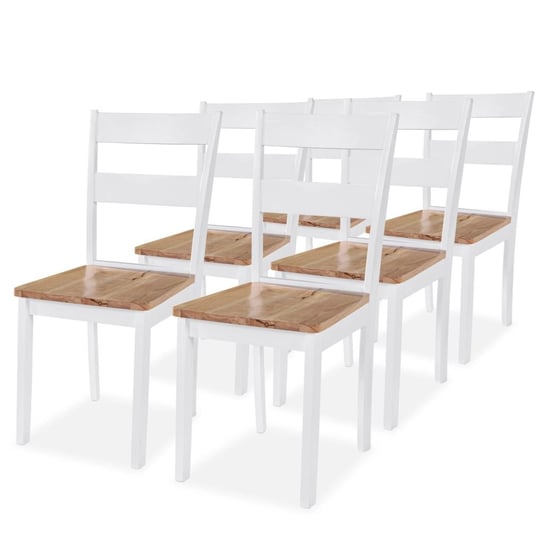Krzesła stołowe VIDAXL, białe, 6 szt. vidaXL