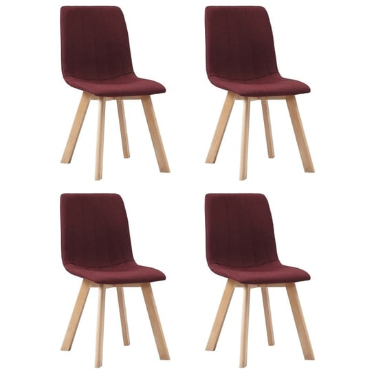 Krzesła stołowe VIDAXL, bordowe, 4 szt. vidaXL