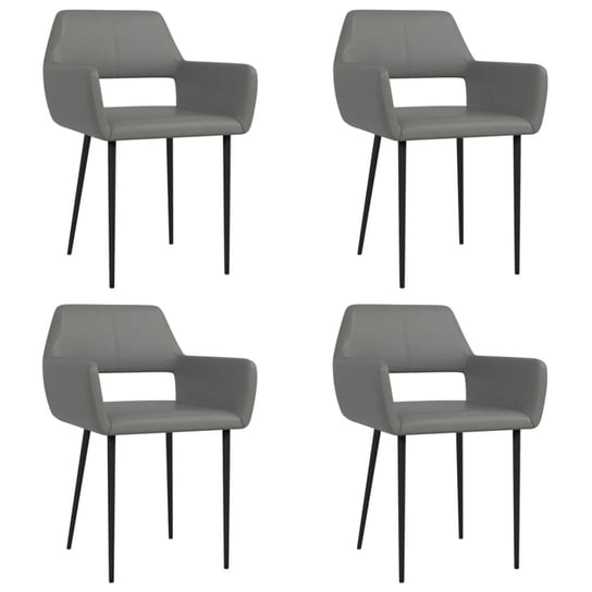 Krzesła stołowe VIDAXL, szare, 4 szt. vidaXL