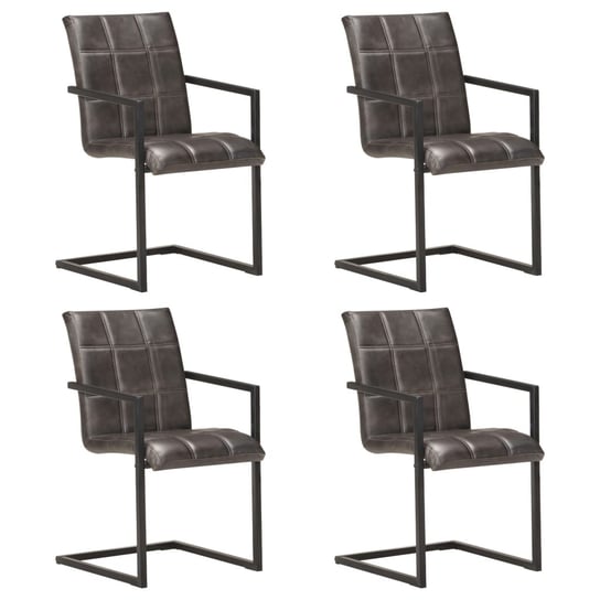 Krzesła stołowe VIDAXL, szare, 51x56x91 cm, 4 szt. vidaXL