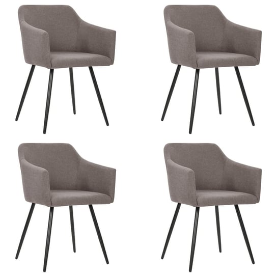 Krzesła stołowe VIDAXL, taupe, 54x62x80 cm, 4 szt. vidaXL