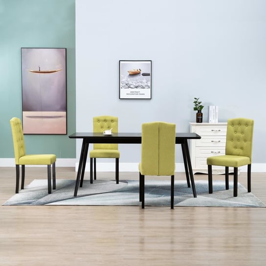 Krzesła stołowe vidaXL, zielone, 4 szt., 42x51,5x95 cm vidaXL