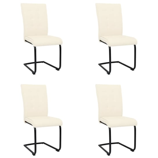 Krzesła stołowe wspornikowe VIDAXL, kremowe, 4 szt. vidaXL