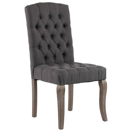 Krzesła stołowe z pikowaniem guzikami, szary, 50x5 / AAALOE Inna marka