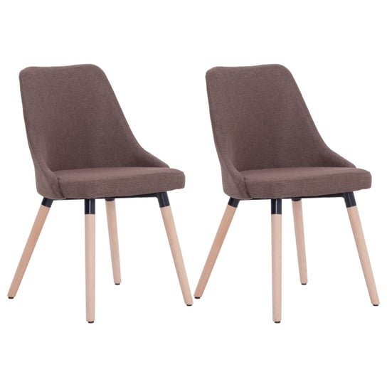Krzesła tapicerowane 2 szt. brązowe 43x43x83 cm / AAALOE Inna marka