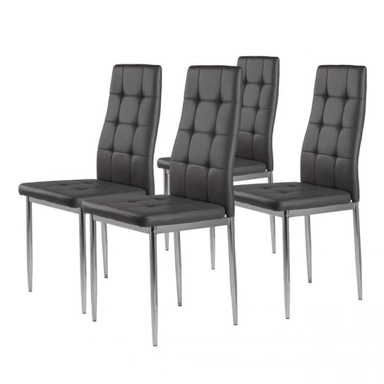 Krzesła tapicerowane MODERNHOME Prestige+, ciemnoszare, 4 szt. ModernHome