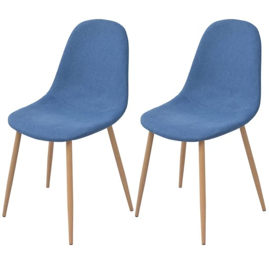 Krzesła tapicerowane vidaXL, 2 sztuki, niebieskie, 45x55x85 cm vidaXL